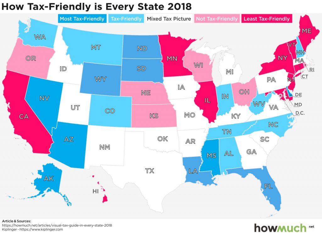 A Visual Guide To State Taxes Florida Property Tax Map Printable Maps Bank2home Com