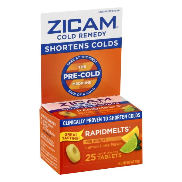 Amazon Com Zicam Cold Remedy Rapidmelts With Echinacea Lemon Lime 25 Ea Pack Of 2 Health Household