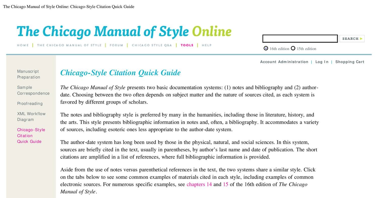 Chicago Style Manual Expert Citation Guide With Examples