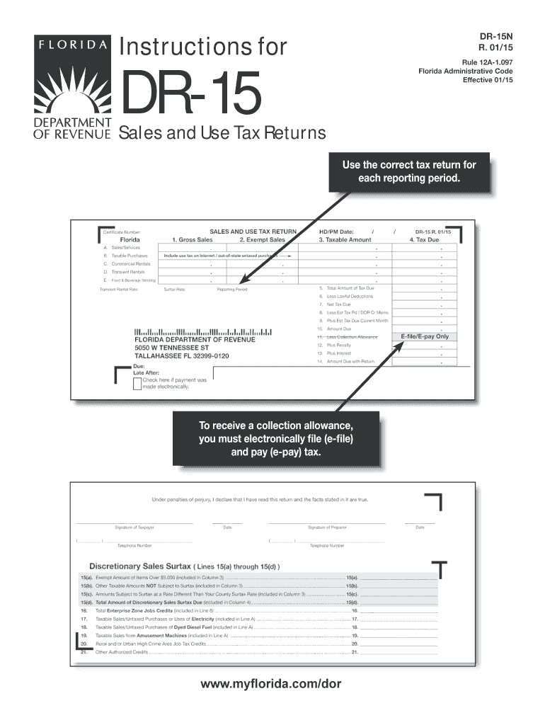 Form Dr 15 Fill Out Sign Online And Download Printable Pdf Florida Templateroller