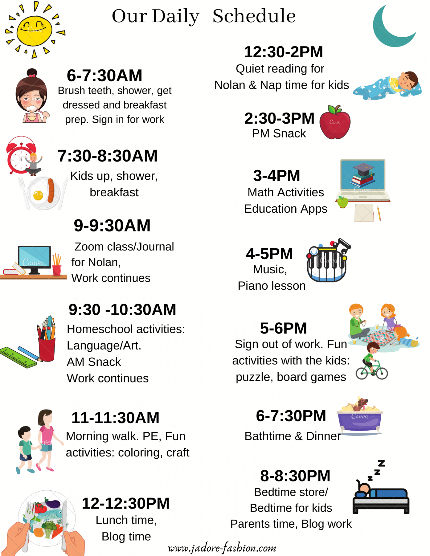 How To Plan Daily Schedule With Kids Jadore Fashion