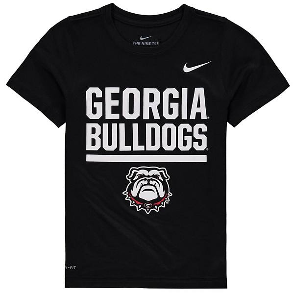 Nike Georgia Bulldogs Youth Heathered Black Legend Stacked Performance