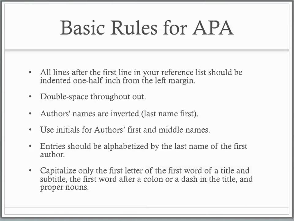 Overall Apa Formatting For Basic Essays Youtube