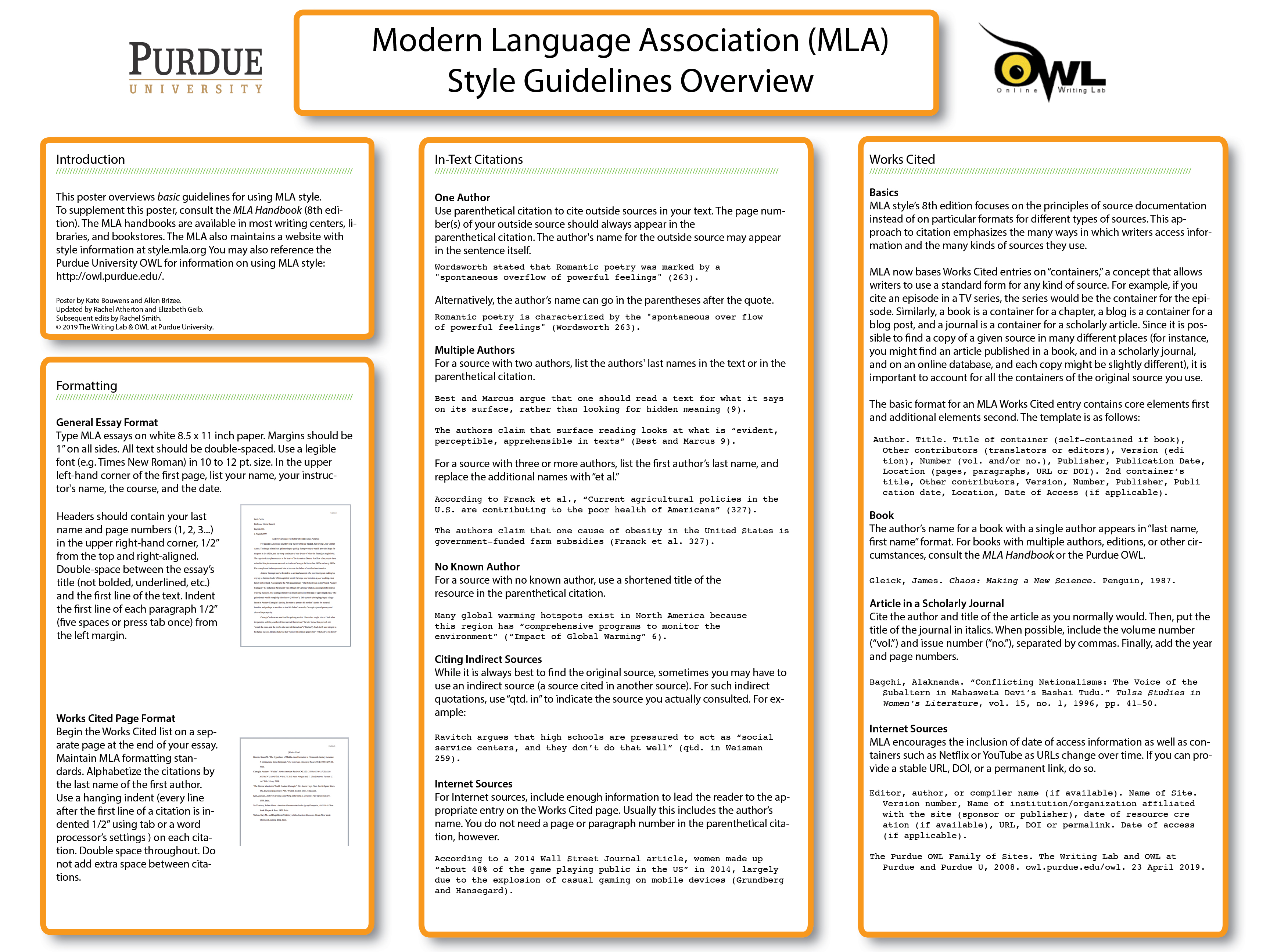 Owl Purdue Mla Guide: Format Made Easy