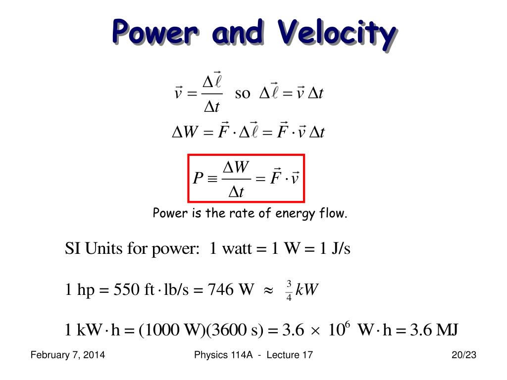 Power Formula Physics