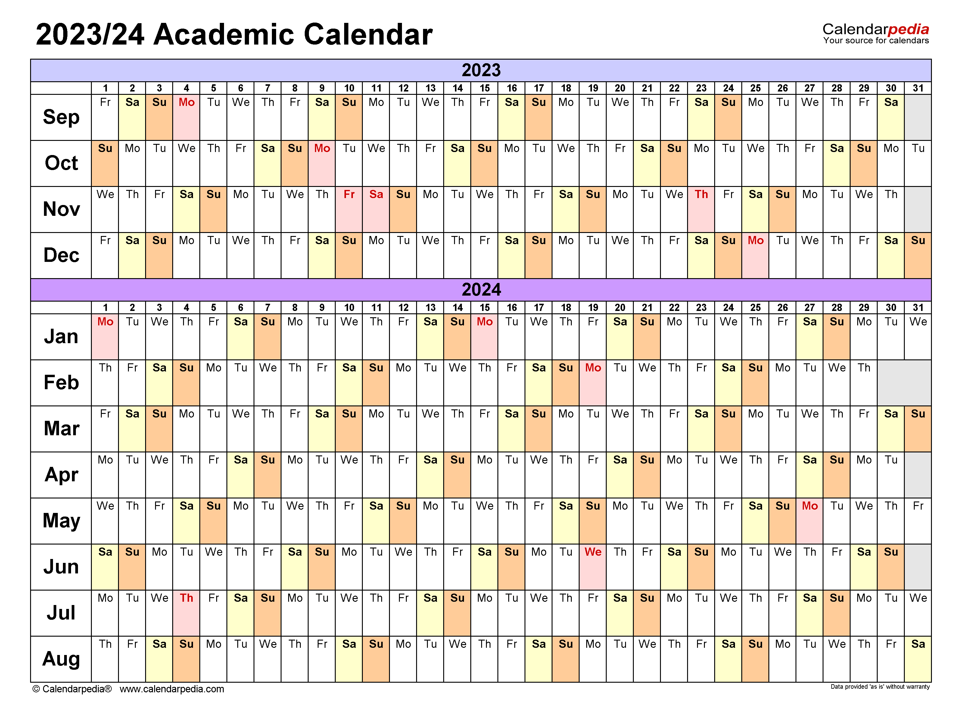 Purdue Academic Schedule