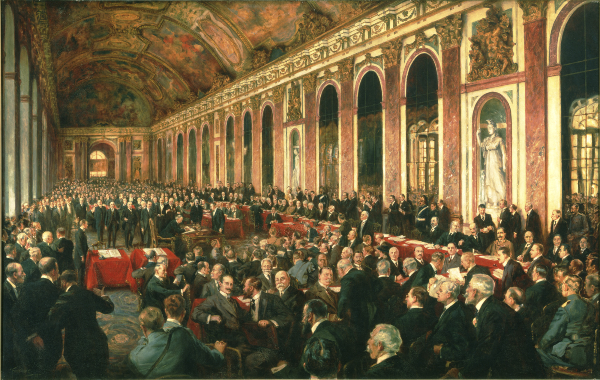 The Signing Of The Treaty Of Peace At Versailles 28 June 1919 By Joseph Finnemore Australia