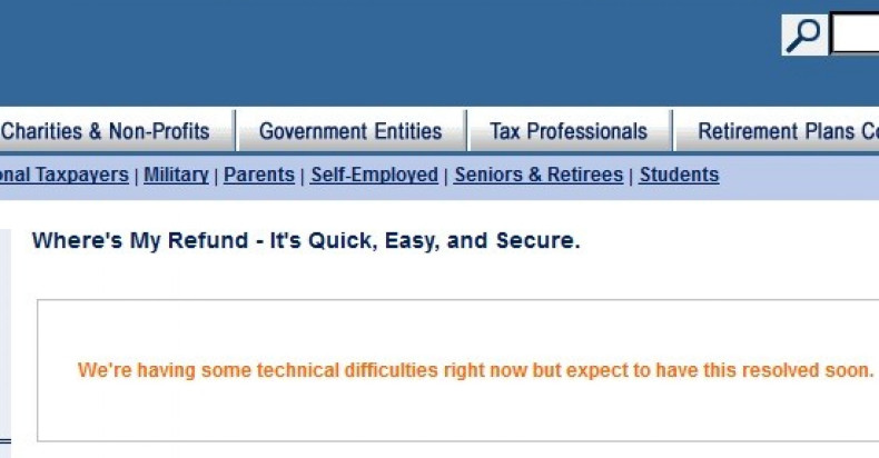 Where S My Refund Irs Web Tool Down Deactivated